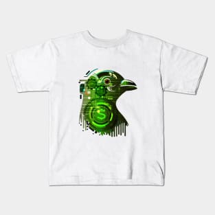 technology background bird Kids T-Shirt